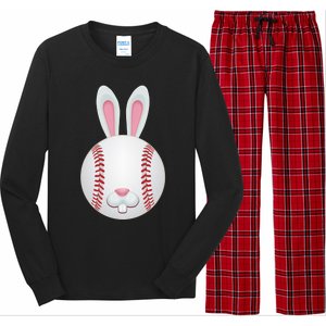 Easter Baseball Ball Egg Bunny Ears Funny Player Gift Long Sleeve Pajama Set