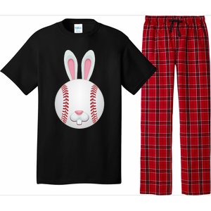 Easter Baseball Ball Egg Bunny Ears Funny Player Gift Pajama Set