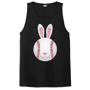 Easter Baseball Ball Egg Bunny Ears Funny Player Gift PosiCharge Competitor Tank