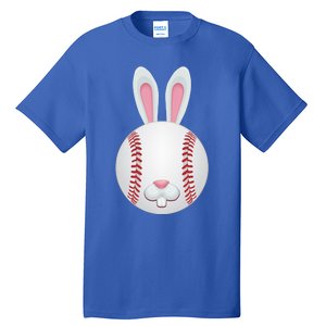 Easter Baseball Ball Egg Bunny Ears Funny Player Gift Tall T-Shirt