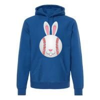 Easter Baseball Ball Egg Bunny Ears Funny Player Gift Premium Hoodie