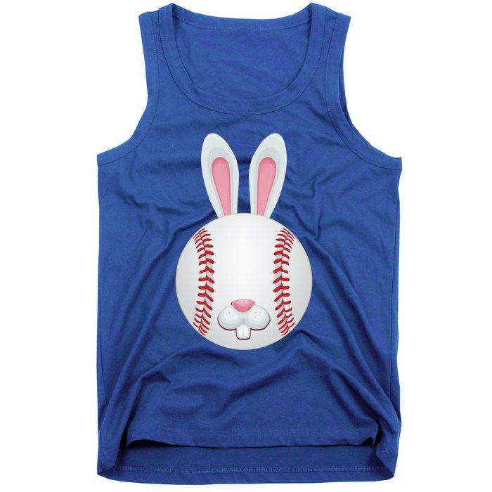 Easter Baseball Ball Egg Bunny Ears Funny Player Gift Tank Top