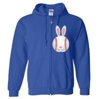 Easter Baseball Ball Egg Bunny Ears Funny Player Gift Full Zip Hoodie