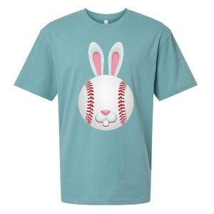 Easter Baseball Ball Egg Bunny Ears Funny Player Gift Sueded Cloud Jersey T-Shirt