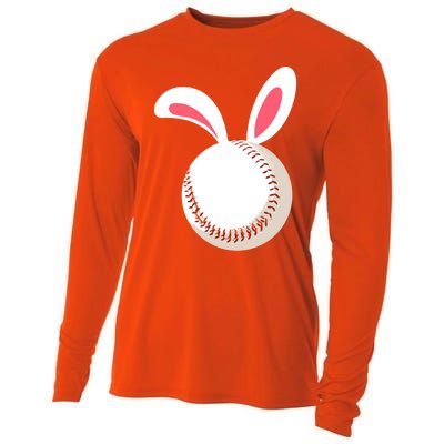 Easter Baseball Bunny Ears Happpy Easter Day Gift Cooling Performance Long Sleeve Crew