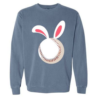 Easter Baseball Bunny Ears Happpy Easter Day Gift Garment-Dyed Sweatshirt