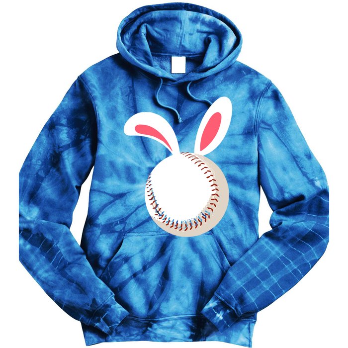 Easter Baseball Bunny Ears Happpy Easter Day Gift Tie Dye Hoodie