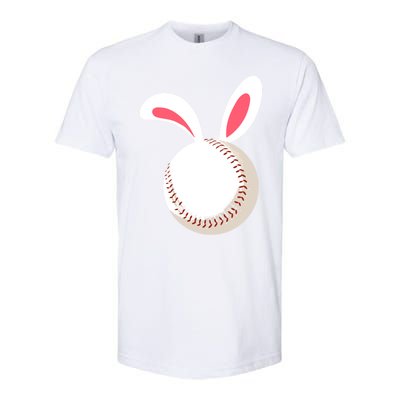 Easter Baseball Bunny Ears Happpy Easter Day Gift Softstyle CVC T-Shirt