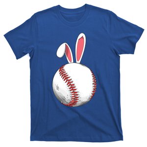 Easter Baseball Bunny Rabbit Ears For Mom Baseball Cute Gift T-Shirt