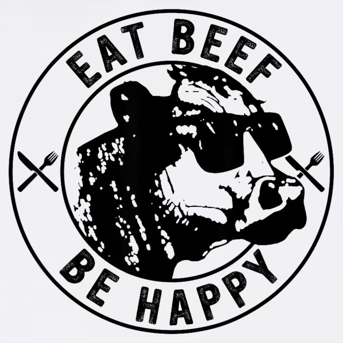 Eat Beef Be Happy Funny Gift Cooling Performance Crew T-Shirt