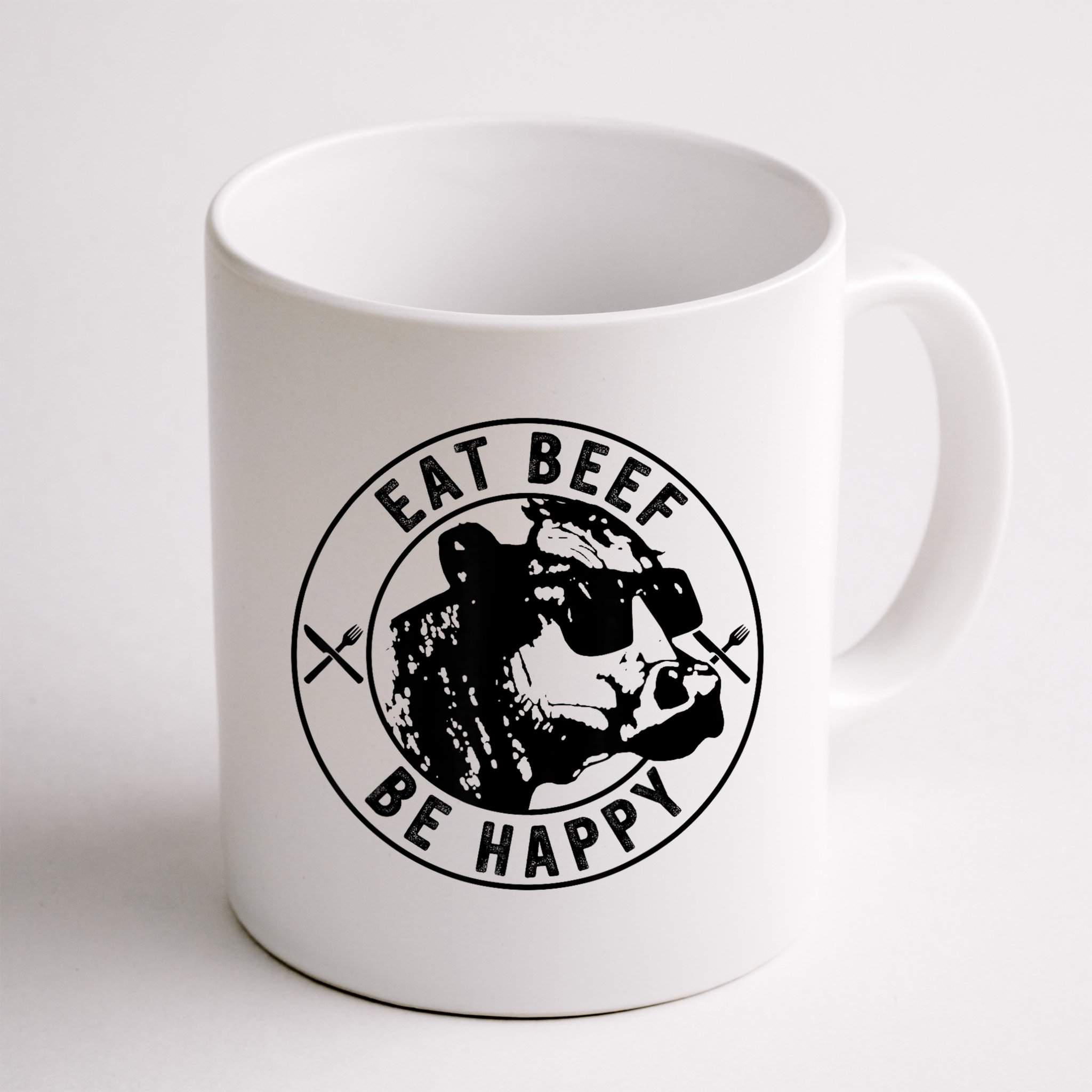 Eat Beef Be Happy Funny Gift Mug