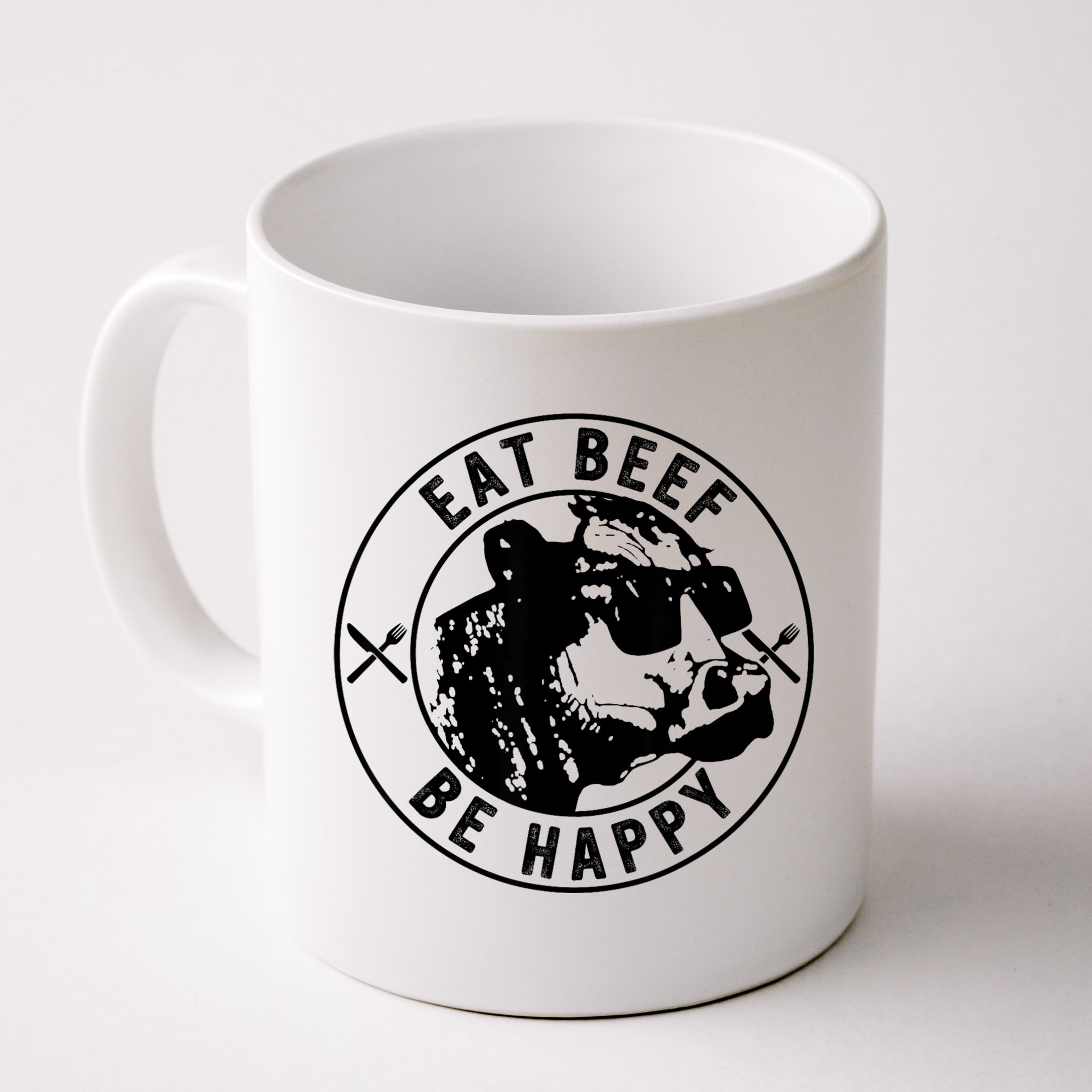 Eat Beef Be Happy Funny Gift Mug