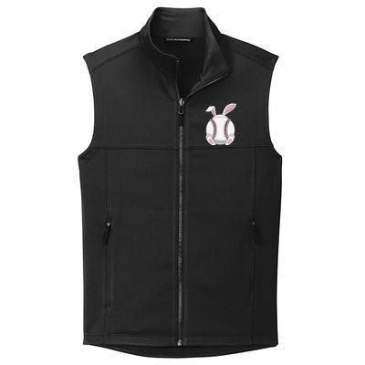 Easter Bunny Baseball Funny Gift Funny Easter Baseball Rabbit Ears Cute Gift Collective Smooth Fleece Vest