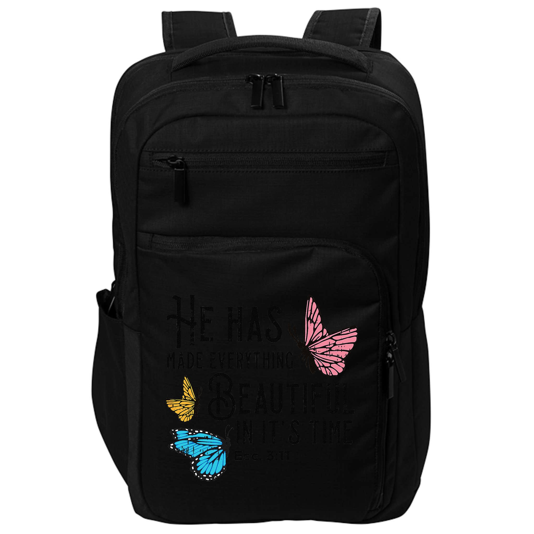 Everything Beautiful Bible Verse God Jesus Christian Gift Impact Tech Backpack
