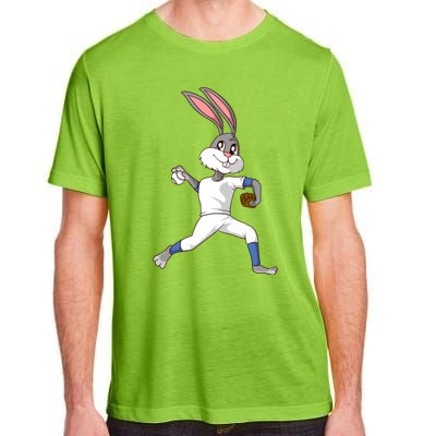 Easter Bunny Baseball Rabbit Pitcher Cute Gift Adult ChromaSoft Performance T-Shirt