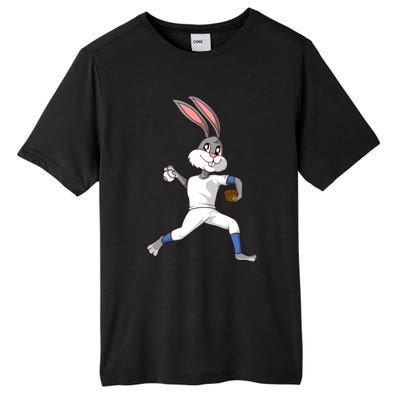 Easter Bunny Baseball Rabbit Pitcher Cute Gift Tall Fusion ChromaSoft Performance T-Shirt