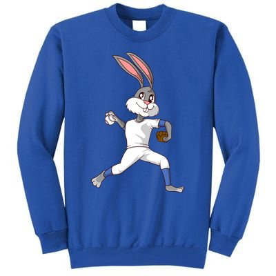 Easter Bunny Baseball Rabbit Pitcher Cute Gift Tall Sweatshirt