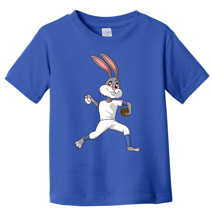 Easter Bunny Baseball Rabbit Pitcher Cute Gift Toddler T-Shirt