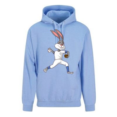 Easter Bunny Baseball Rabbit Pitcher Cute Gift Unisex Surf Hoodie