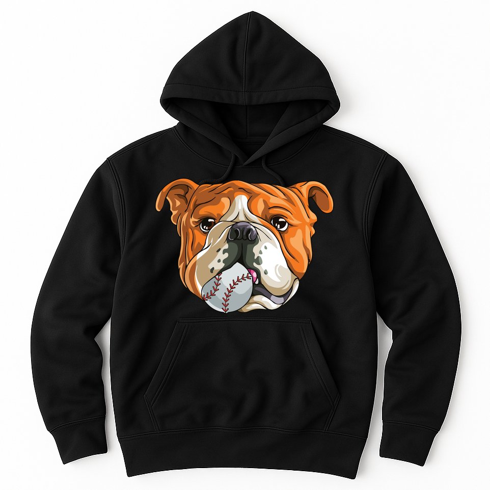 English Bulldog Baseball T Dog Funny Cute Lover Hoodie