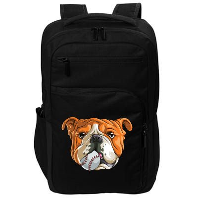 English Bulldog Baseball T Dog Funny Cute Lover Impact Tech Backpack