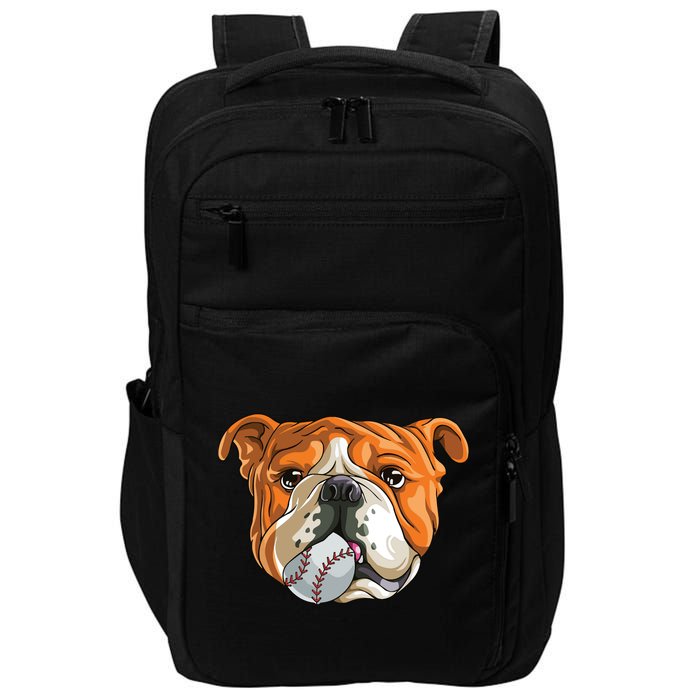 English Bulldog Baseball T Dog Funny Cute Lover Impact Tech Backpack