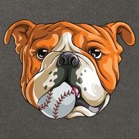 English Bulldog Baseball T Dog Funny Cute Lover Cotton Canvas Backpack