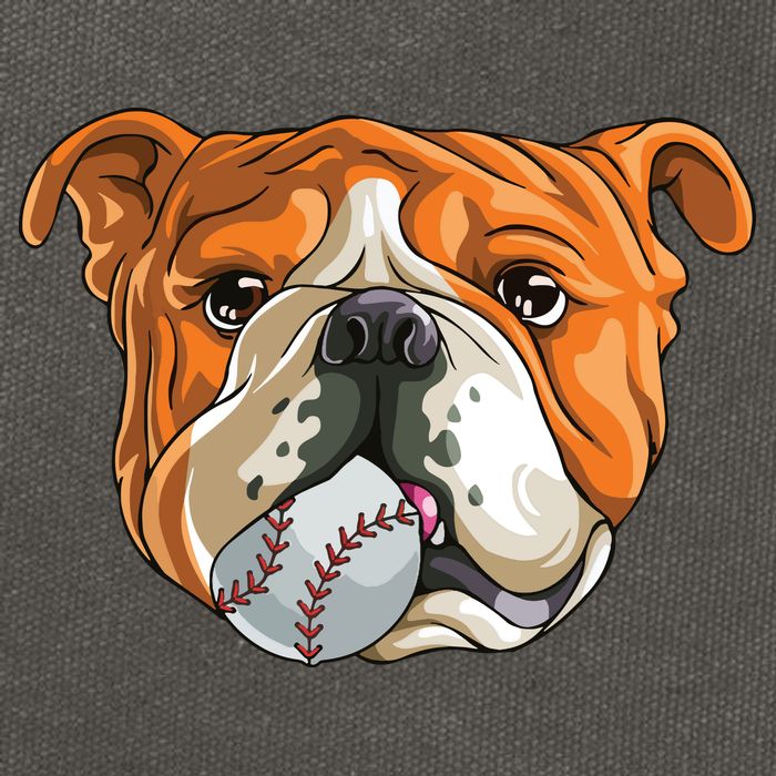 English Bulldog Baseball T Dog Funny Cute Lover Cotton Canvas Backpack