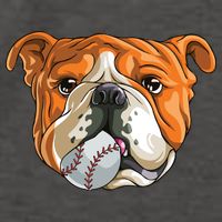 English Bulldog Baseball T Dog Funny Cute Lover Vector Backpack