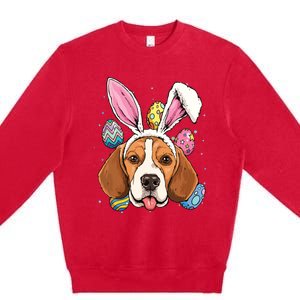 Easter Bunny Beagle Dog Kids Men Women Premium Crewneck Sweatshirt