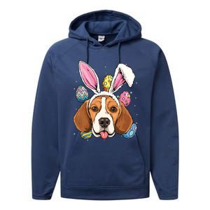 Easter Bunny Beagle Dog Kids Men Women Performance Fleece Hoodie