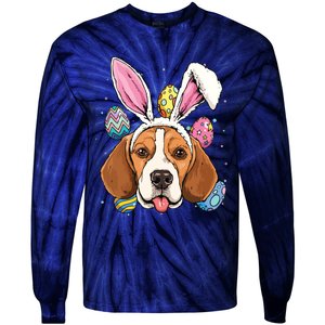 Easter Bunny Beagle Dog Kids Men Women Tie-Dye Long Sleeve Shirt