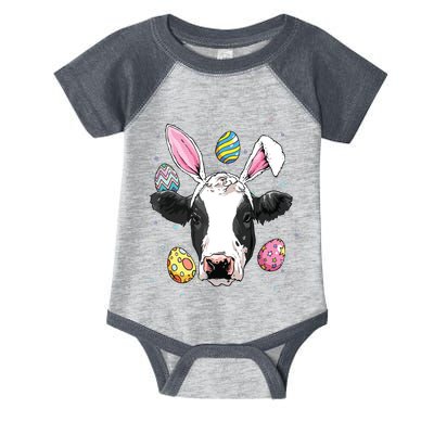 Easter Bunny Cow Funny Easter Cow Infant Baby Jersey Bodysuit