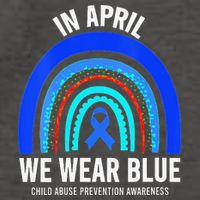 Elephant butterfly Child Abuse Awareness Blue Ribbon Vector Backpack