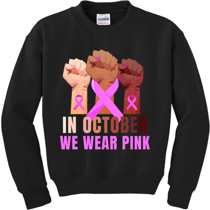 Empowering Breast Cancer Awareness Kids Sweatshirt