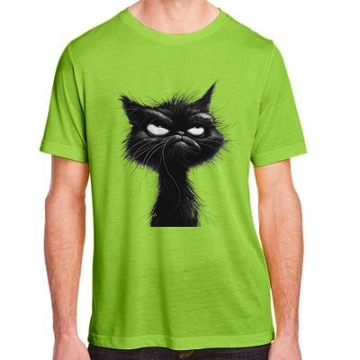 Eagerlys Black Cat Art Grumpy Angry Adult ChromaSoft Performance T-Shirt