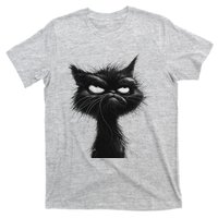 Eagerlys Black Cat Art Grumpy Angry T-Shirt