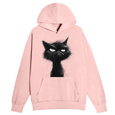 Eagerlys Black Cat Art Grumpy Angry Urban Pullover Hoodie