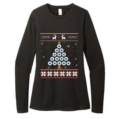 Eye Ball Christmas Tree Optometry Ugly Xmas Sweater Cool Gift Womens CVC Long Sleeve Shirt