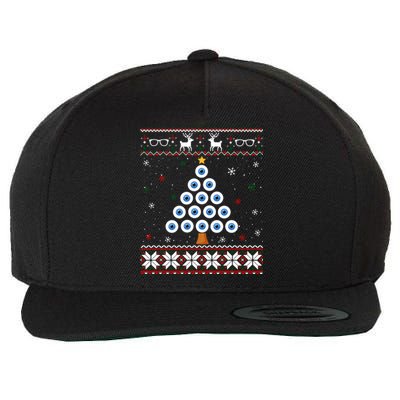 Eye Ball Christmas Tree Optometry Ugly Xmas Sweater Cool Gift Wool Snapback Cap