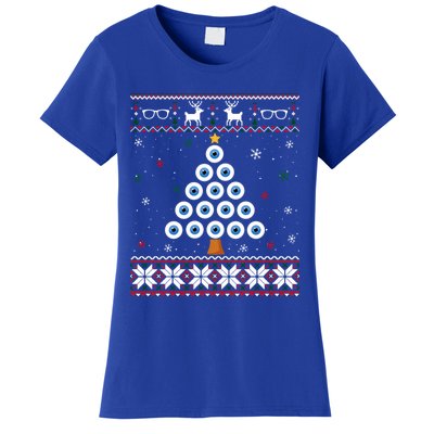 Eye Ball Christmas Tree Optometry Ugly Xmas Sweater Cool Gift Women's T-Shirt