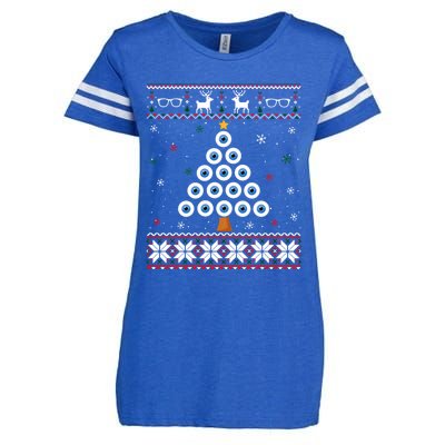 Eye Ball Christmas Tree Optometry Ugly Xmas Sweater Cool Gift Enza Ladies Jersey Football T-Shirt