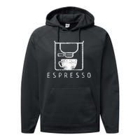 Espresso Barista Coffee Gift Performance Fleece Hoodie