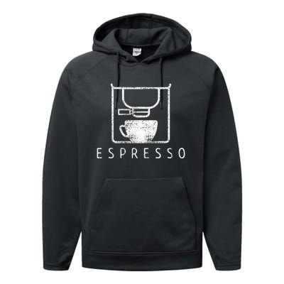 Espresso Barista Coffee Gift Performance Fleece Hoodie