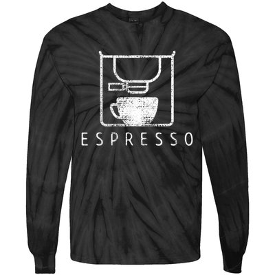 Espresso Barista Coffee Gift Tie-Dye Long Sleeve Shirt