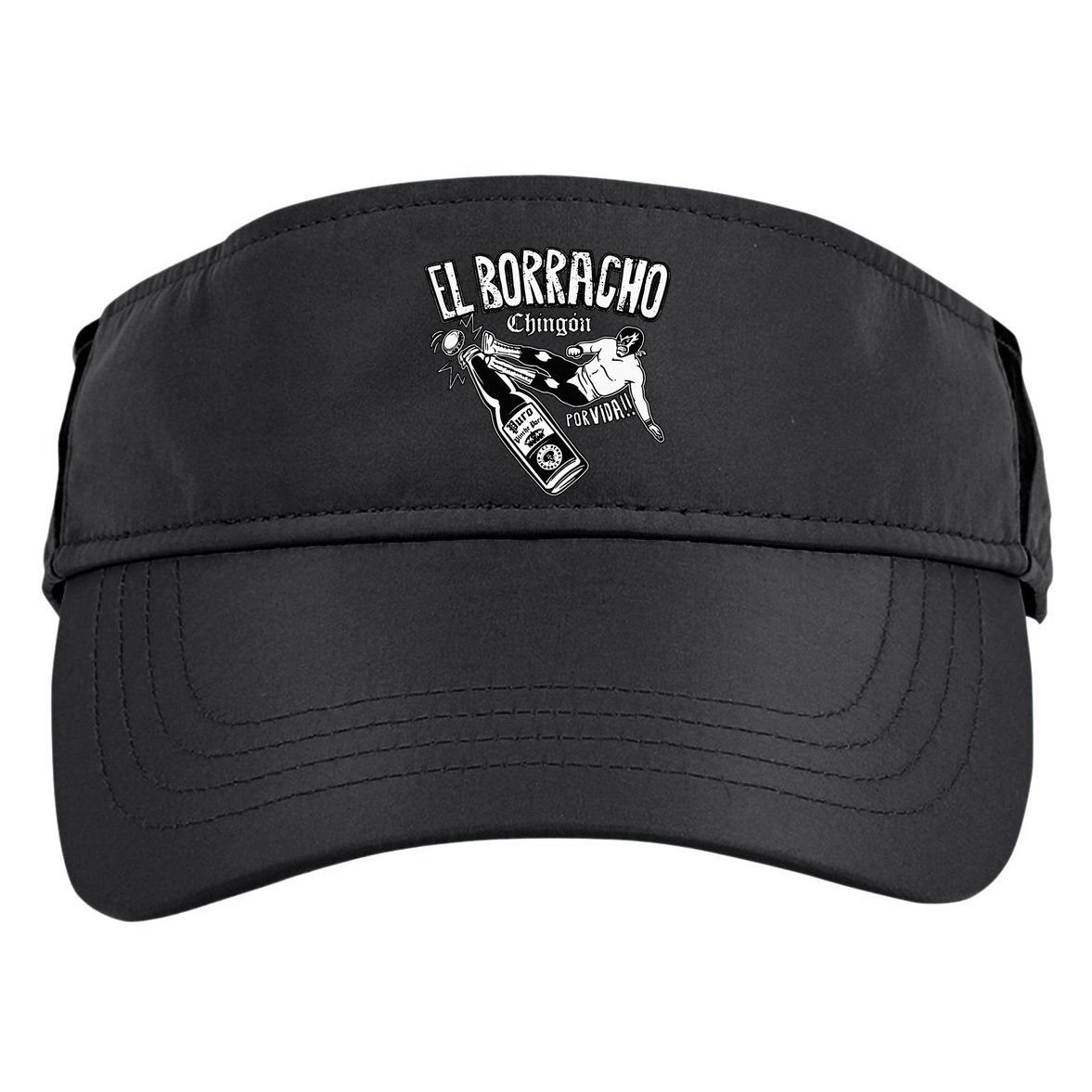 El Borracho Chingon Mexican Drinking Cinco De Mayo Adult Drive Performance Visor
