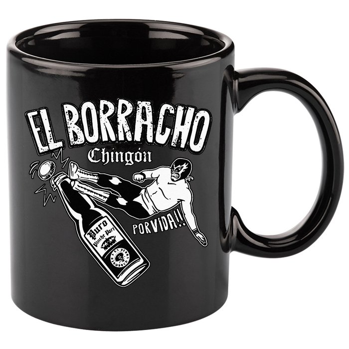 El Borracho Chingon Mexican Drinking Cinco De Mayo 11oz C Handle Ceramic Mug