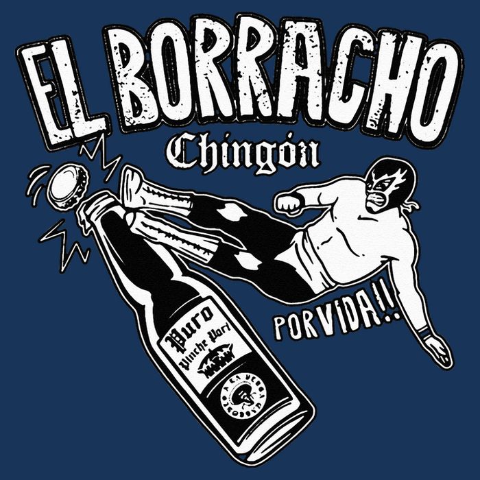 El Borracho Chingon Mexican Drinking Cinco De Mayo Drawstring Bag