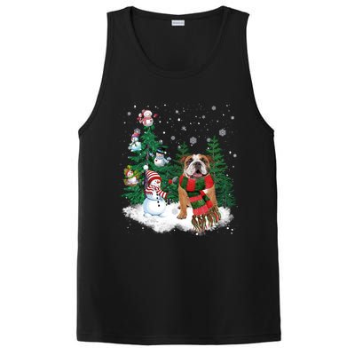 English Bulldog Christmas Snow Xmas Tree Pajama Cute Gift PosiCharge Competitor Tank