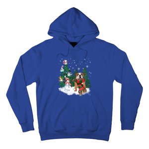 English Bulldog Christmas Snow Xmas Tree Pajama Cute Gift Hoodie